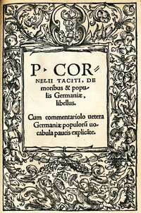 Renaissance edition of Tacitus' work - click to view large image