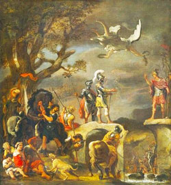 Ferdinand Bol, Negotiations between Civilis and the Romans - click to view large image